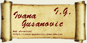 Ivana Gušanović vizit kartica